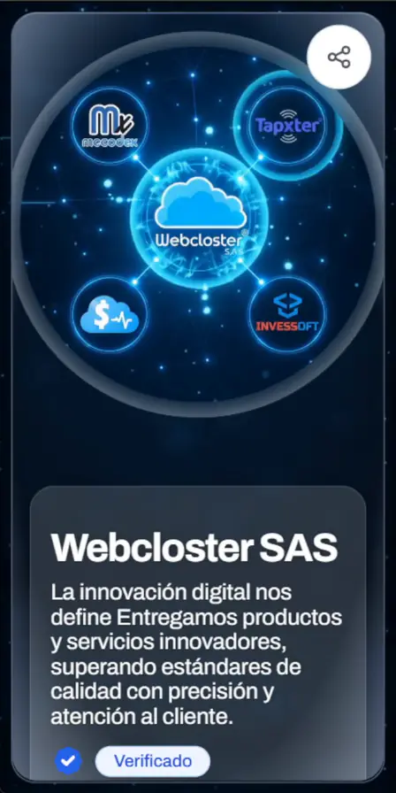 Biopage de Webcloster SAS